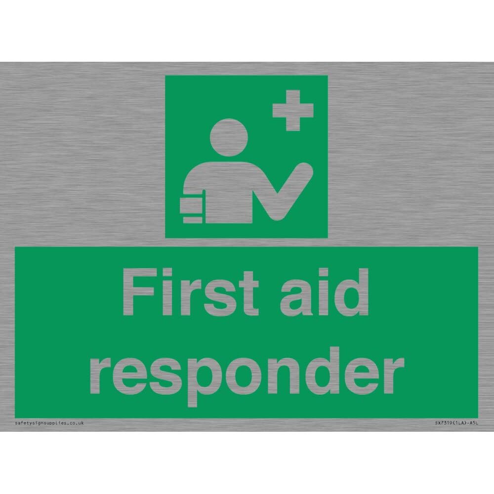 First aid responder Sign - 200x150mm - A5L